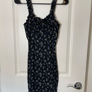 Floral Black Dress